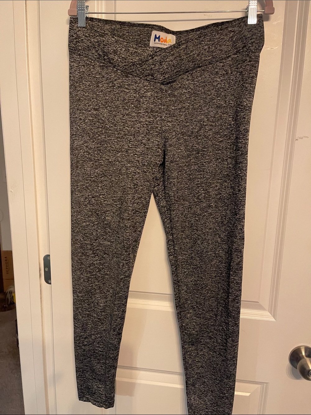 Moda Dark Heather Gray Stretch Leggings